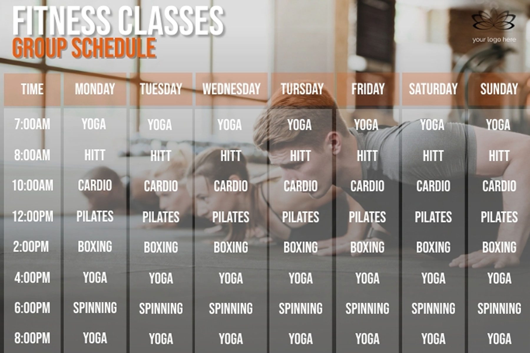 Freedom Fitness class schedule